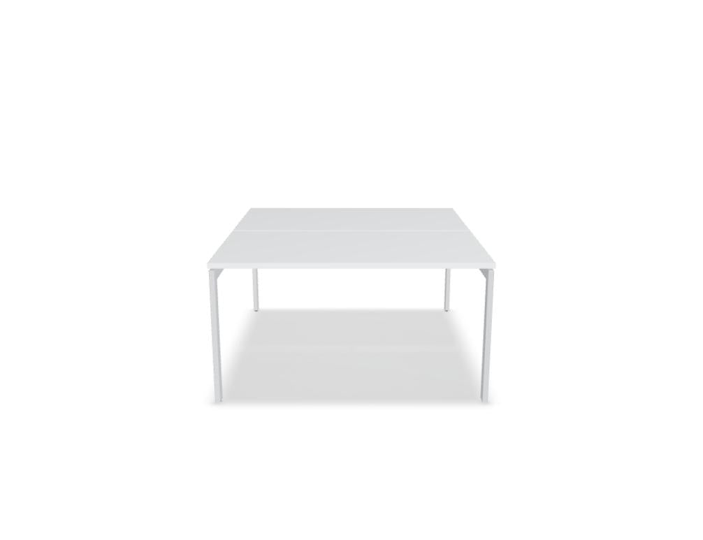Ogi U Bench BOU33 Doppelschreibtisch, helles Holzfinish, elegante U-Form, Schreibtisch mit großzügigen Arbeitsflächen und zeitgemäßem Design