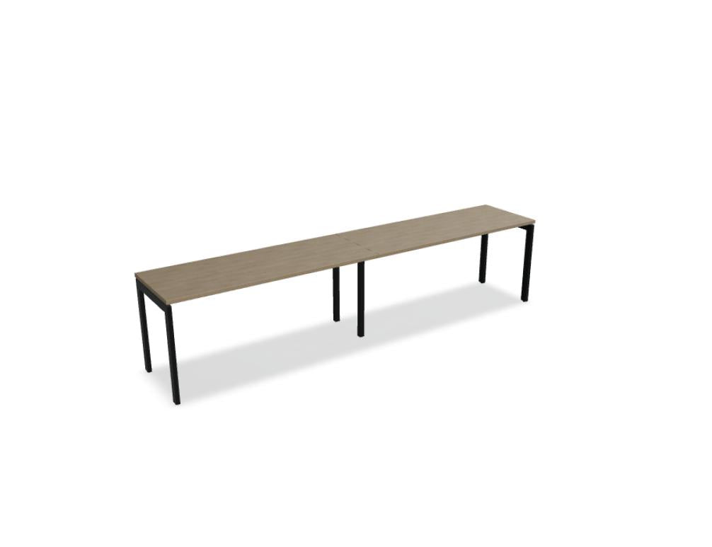 Mdd Ogi U BOU16E2 Schreibtisch mit U-Gestell, heller Platte und modernem Design für Büro oder Homeoffice