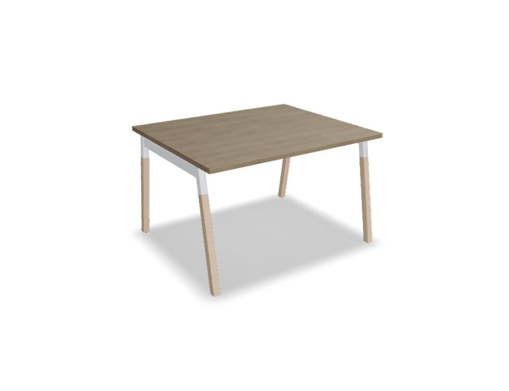 Ogi W SW112 Konferenztisch von Mdd mit runder Platte, Holzbeinen und schlichtem Design für moderne Besprechungsräume