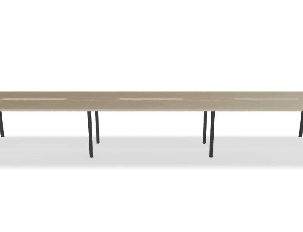 Hochwertiger Ogi Y Bench BOY56E3 Doppel-Schreibtisch im modernen Arbeitszimmer-Design, inklusive großzügiger Arbeitsflächen und eleganter Holzoptik.