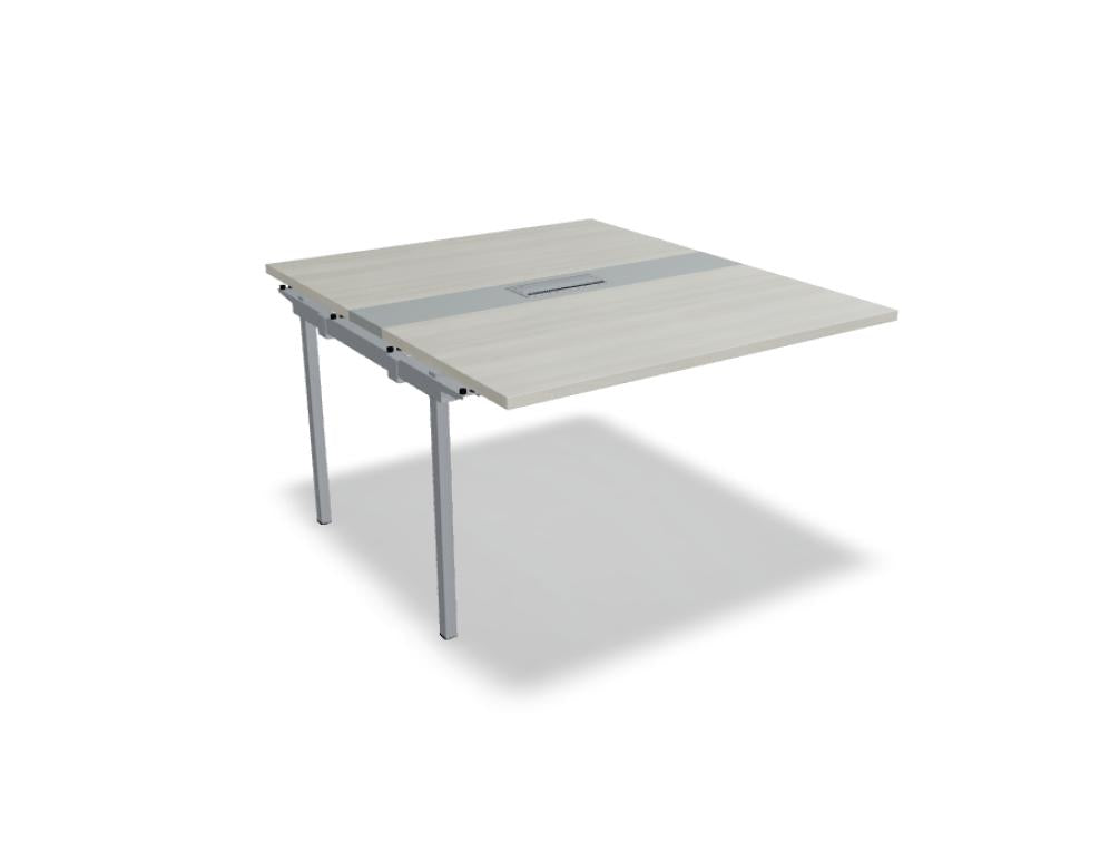 Helles Esstisch-Modell Ogi Y SY32 von MDD, rechteckige Holzplatte in Naturholzoptik, schmale Standbeine, stilvoll minimalistisch, ideal für moderne Essbereiche