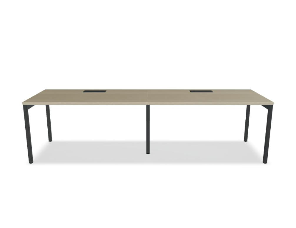 Bild des Ogi Y BOY03E2 Schreibtisches aus der Mdd-Kollektion. Lackiertes, modernes Tischdesign mit klaren Linien, ideal für Arbeit und Lernen, kompakter Standfuß, passende Oberflächenstruktur.
