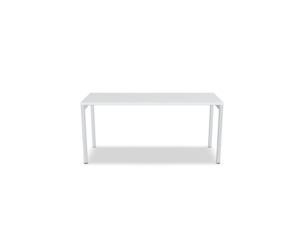 Schreibtisch Ogi Y von Mdd mit Tischplatte in Honigeiche und schwarzem Metallgestell, Profil 40x40 mm, für Büroarbeitsplätze.