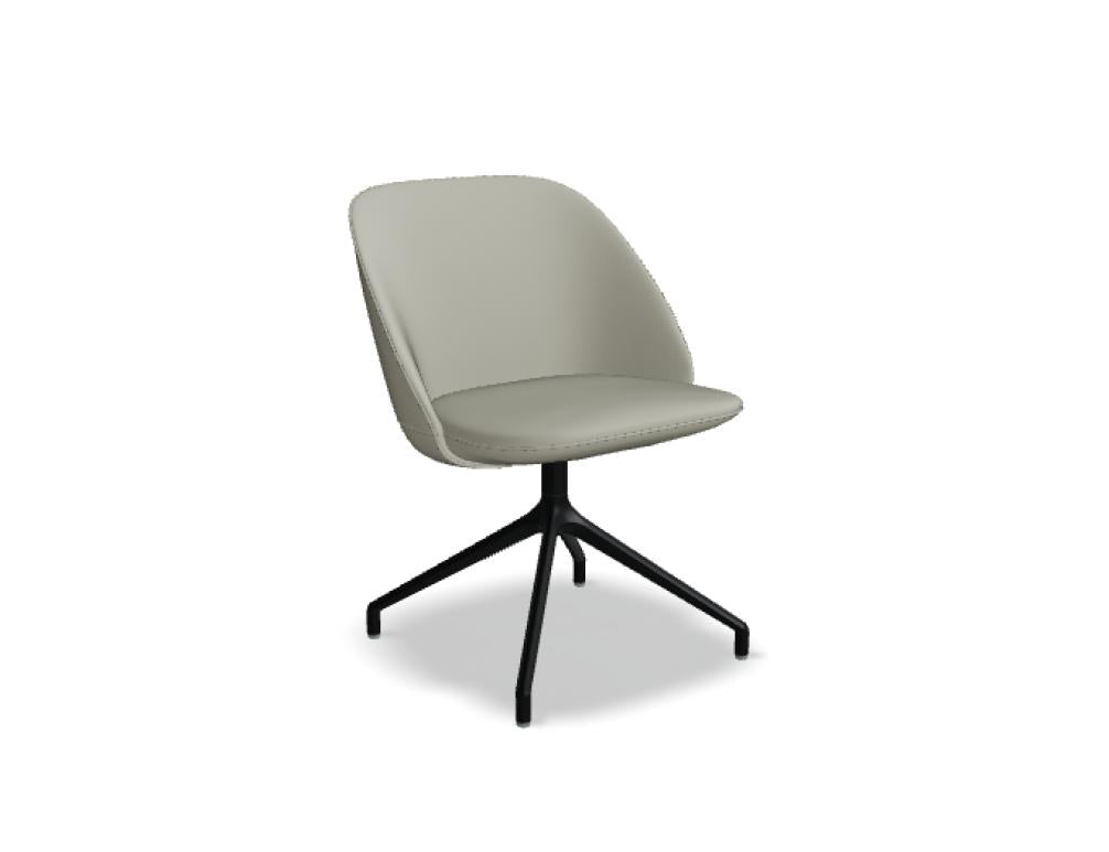 Paralel PR1P19 Konferenzsessel mit Drehgestell, elegantes, modernes Design in dunkler Fabric, komfortabler Sitz, geeignet für Meetings und Bürobereiche