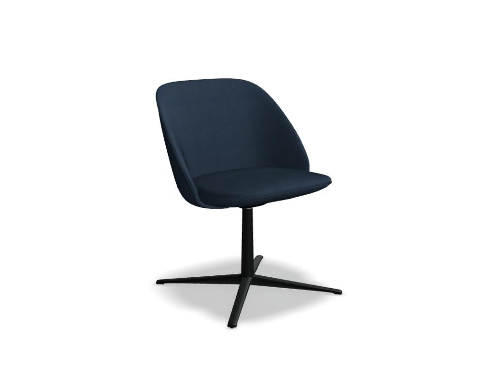 Paralel PR1P21 Loungesessel mit Drehgestell in gemütlichem Design, gepolsterte Sitzfläche und schlanke Armlehnen, ideal für modernes Wohnzimmer. 