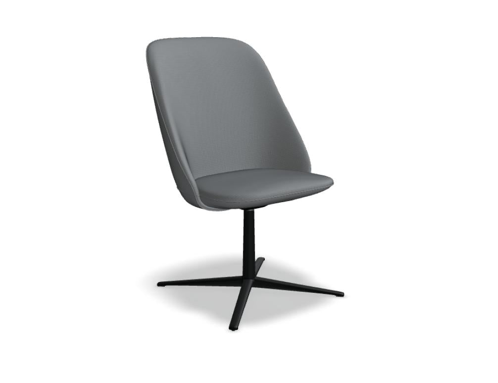 Lounger mit Drehsessel: Paralel PR2P21 in elegante Stoffoptik, moderner Rahmen, verchromte Drehtellerbasis, gemütliche Armlehnen, zeitloses Design