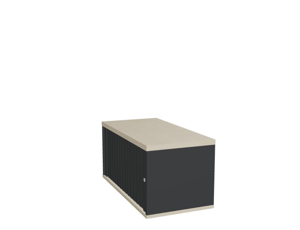 Aufsatzschrank A1L04L von MDD als kompakter Korpus-Sideboard-Container, stilvolles modernes Design, robuster Aufbau, praktische Aufbewahrungslösung
