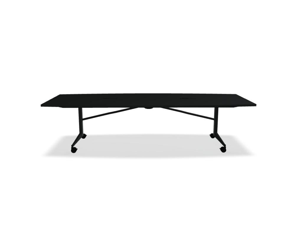 Klapptisch Plex PXB09: kompakte Konferenzlösung aus Metall und Holz, trocken abwischbar, klappbar für flexible Meetingflächen, ideal für moderne Büros