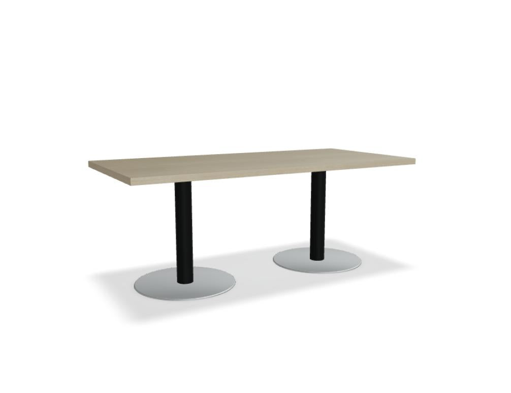 Quando QS20 Chefzimmertisch aus modernem Konferenztisch-Design, Oberfläche in Holzlook, robuste Rechteckform, Beinstruktur in edler Metalloptik, ideal für Besprechungsräume