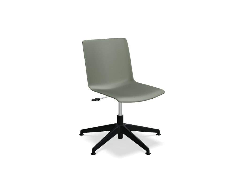 Shila SHS10 Drehstuhl von Mdd mit gepolstertem Sitz, filigranen Armlehnen und stabilem Drehgestell für Büro und Besprechung