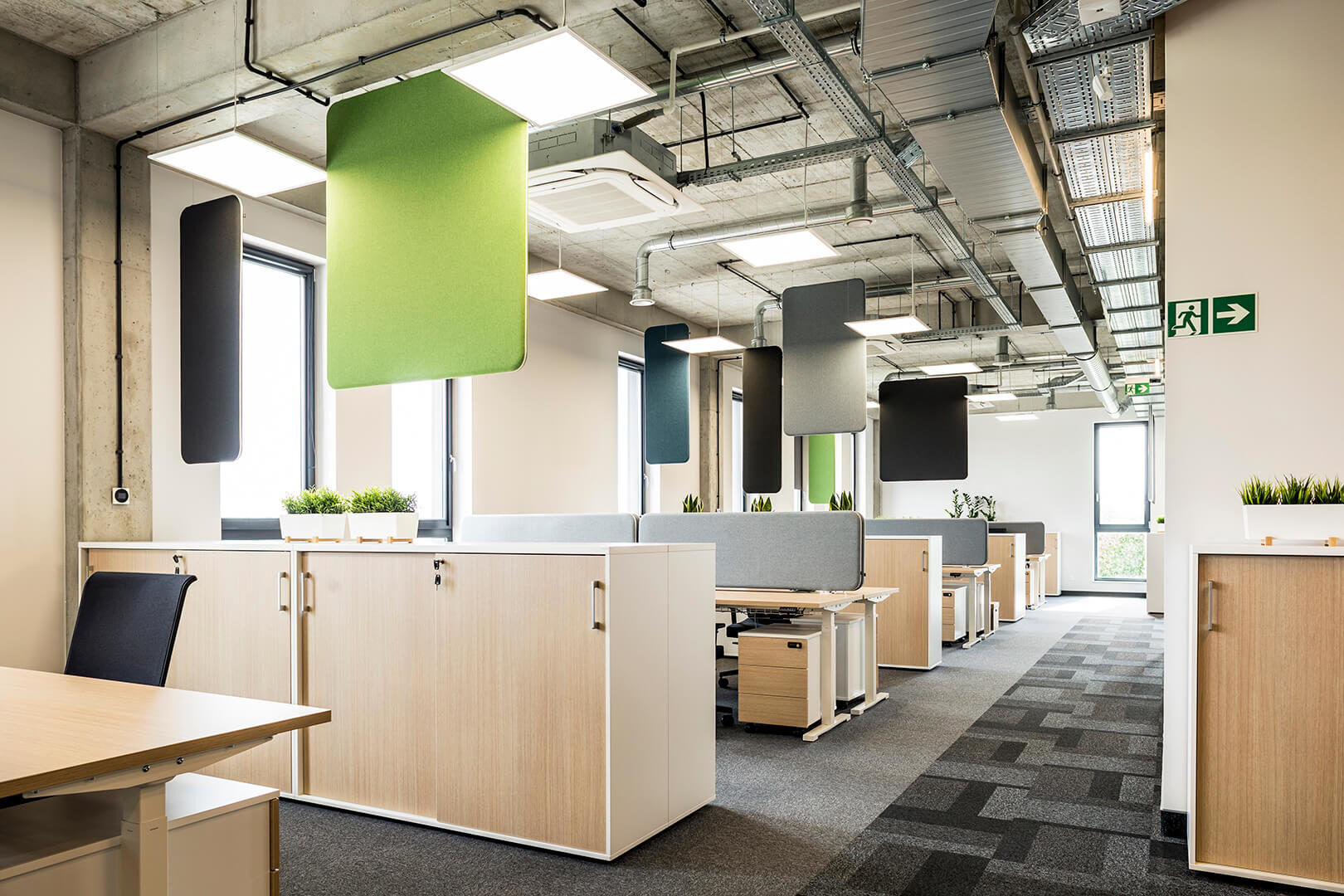 Modernes Deckenpaneel Sonic ZPS814GP im stilvollen Holzdesign, ideal für die Verschönerung von Wohnräumen und Schaffung einer einladenden Atmosphäre.