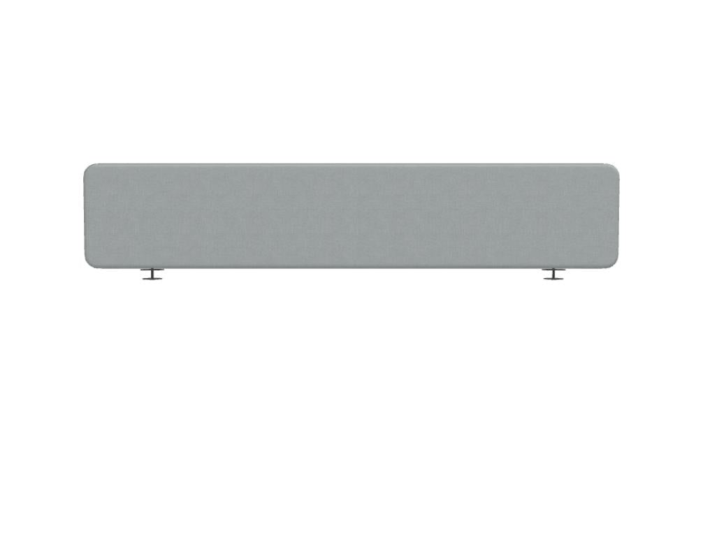 Akustikpaneel Sonic ZUS18 für Schreibtische, schmalere, matte Platte mit schalltabs, in neutraler Farbe, ideal zur verbesserten Raumakustik am Arbeitsplatz.
