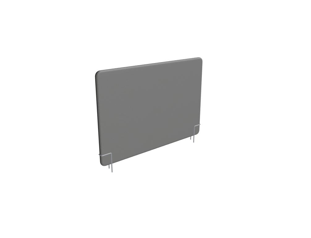 Sonic Drive ZD812 Akustikpaneel am Schreibtisch montiert, schlankes Design, schiefergraue Oberfläche, ideale Schalldämmung im Arbeitsbereich.