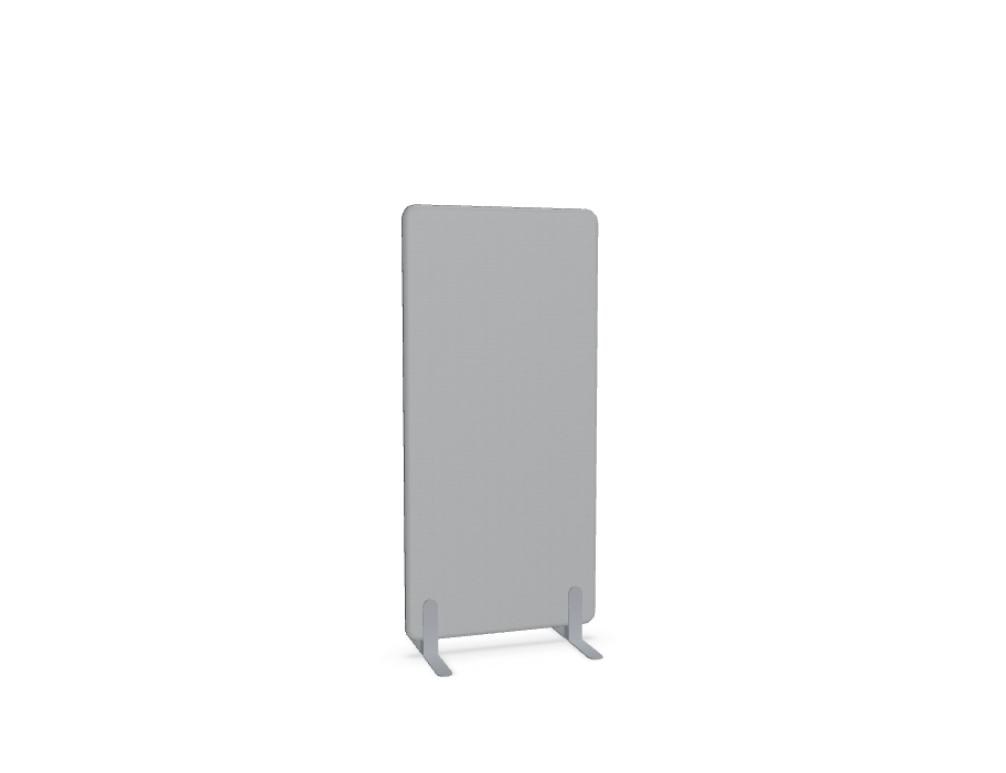 Freistehendes Akustikpaneel Sonic von Mdd in Gelb, gepolstert mit Holzrahmen, Metallfuss und Reissverschluss-Dekor in Anthrazit.