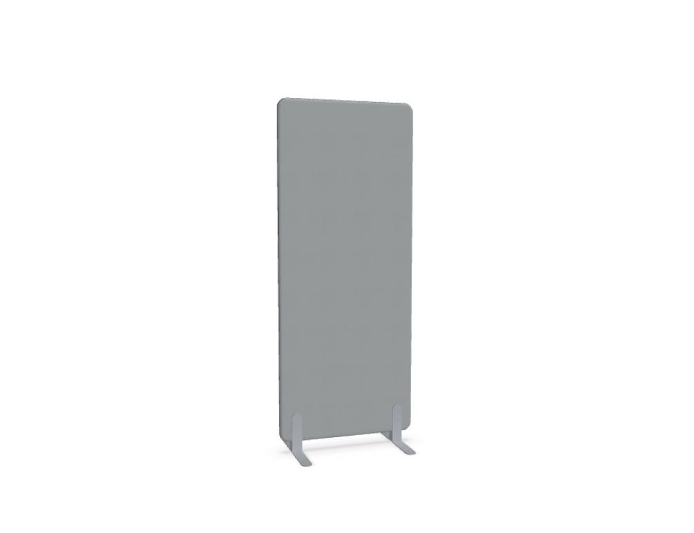 Freistehendes Akustikpaneel Sonic von Mdd in Gelb, gepolstert mit Holzrahmen, Metallfuss und Reissverschluss-Dekor in Anthrazit.