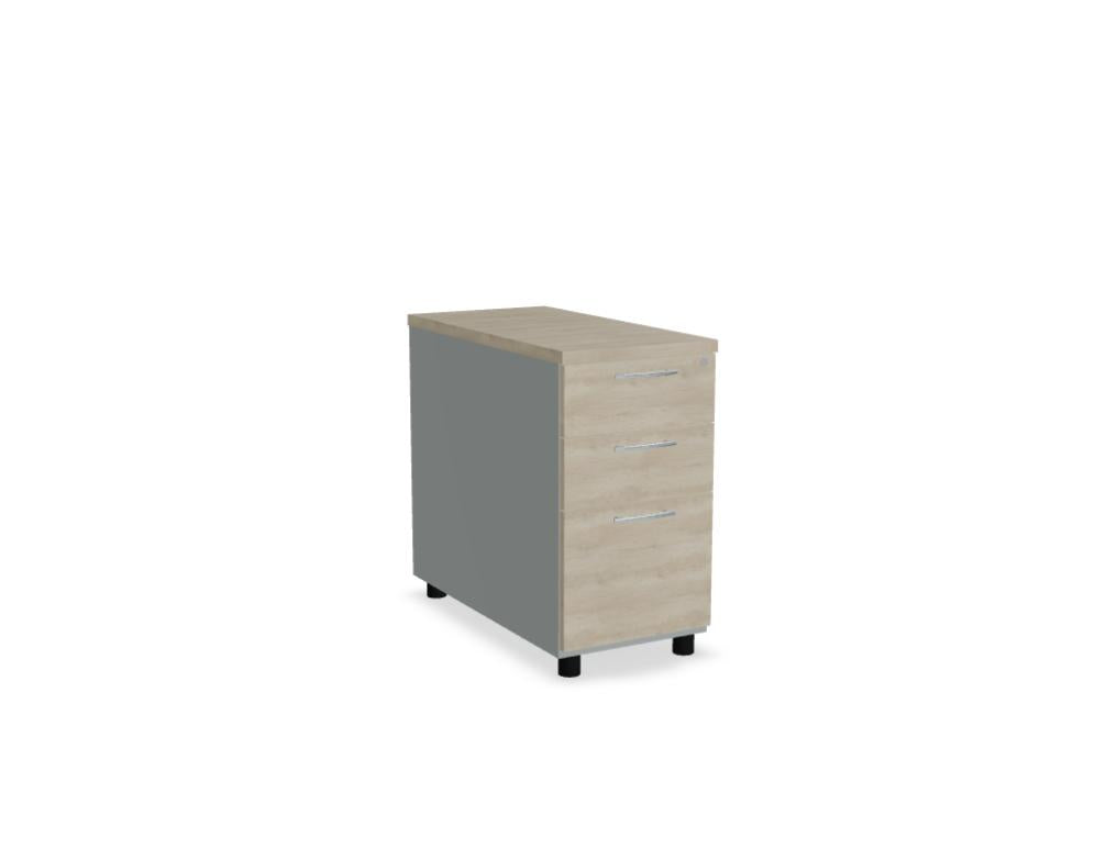 Bild eines Standard KDT73 Standcontainers aus der Korpus-Kategorie von Mdd, kompakt gestaltet mit stabiler Metallkonstruktion und praktischen Ablageflächen.