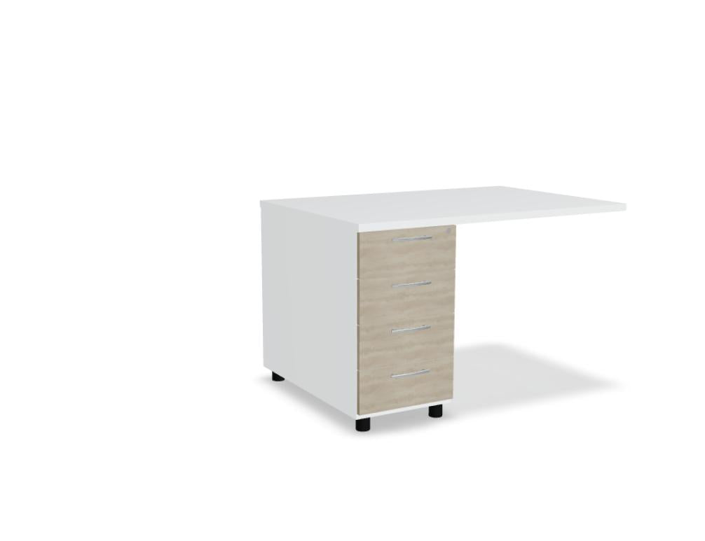 Bild zeigt den Standard KD1274 Standcontainer aus der Korpus-Kollektion von Mdd in ruhigem, hellem Holzton. Klare Linien, kompakte Struktur, schicke Grifflösung und praktische Ablagefläche – ideal für moderne Büro- oder Wohnräume.
