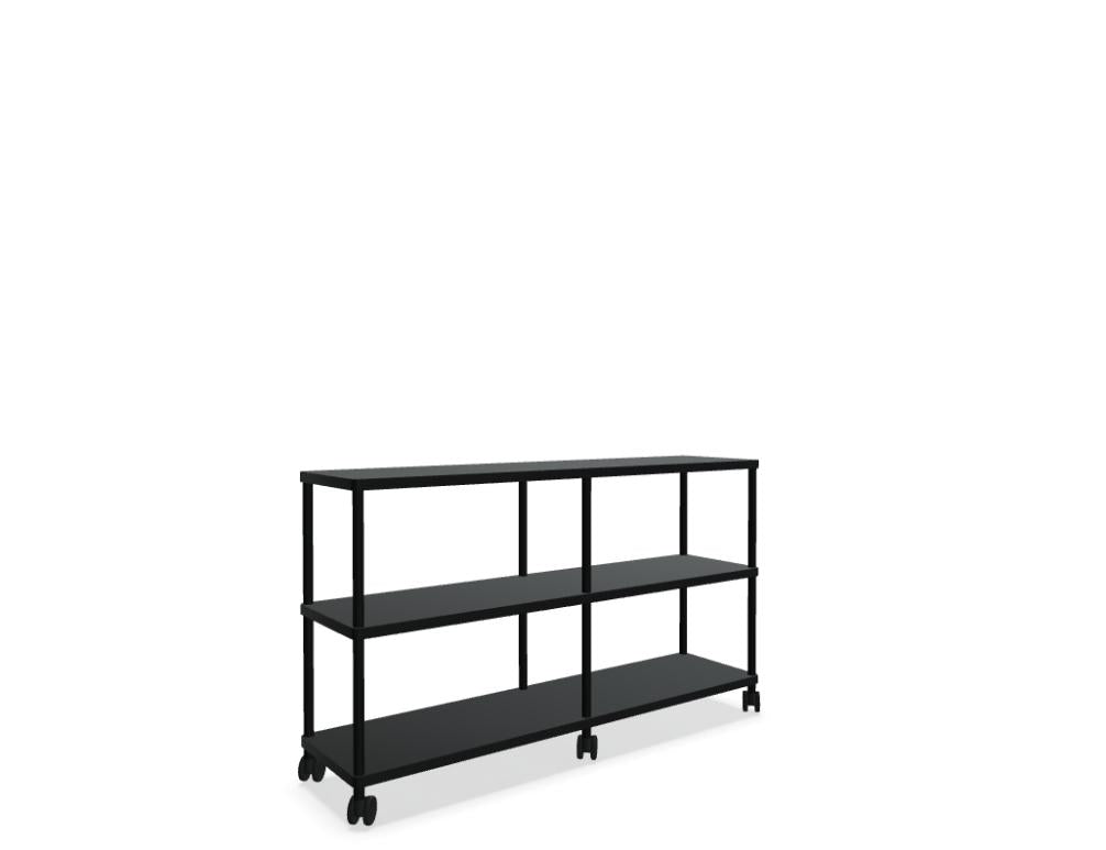 Bild zeigt das Stilt SIR22 Standregal von MDD: modernes, offenes Regal in neutralen Tönen, stabile Metallrahmen, mehrere Ablageböden und ruhige, minimalistische Ästhetik.