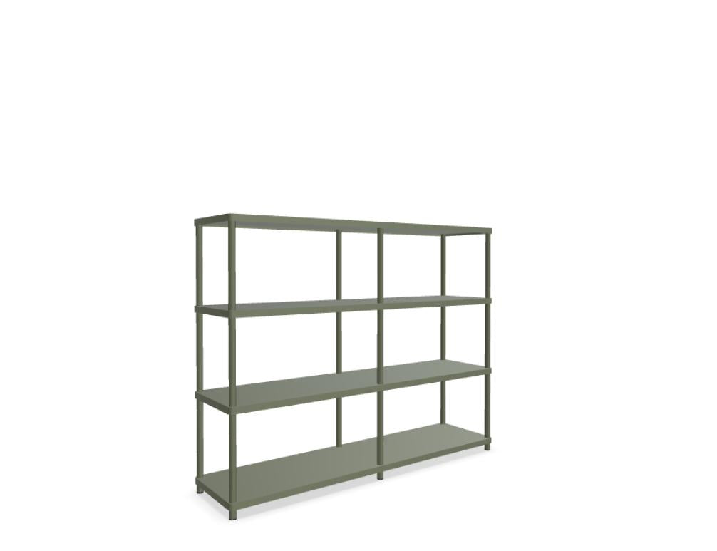 Stilt SIR23 Regal im modernen Industrial-Design, freistehendes Standregal mit offener Struktur, Holzoptik-Töne und robuste Metallrahmen, ideal für Wohnzimmer und Arbeitsbereiche.