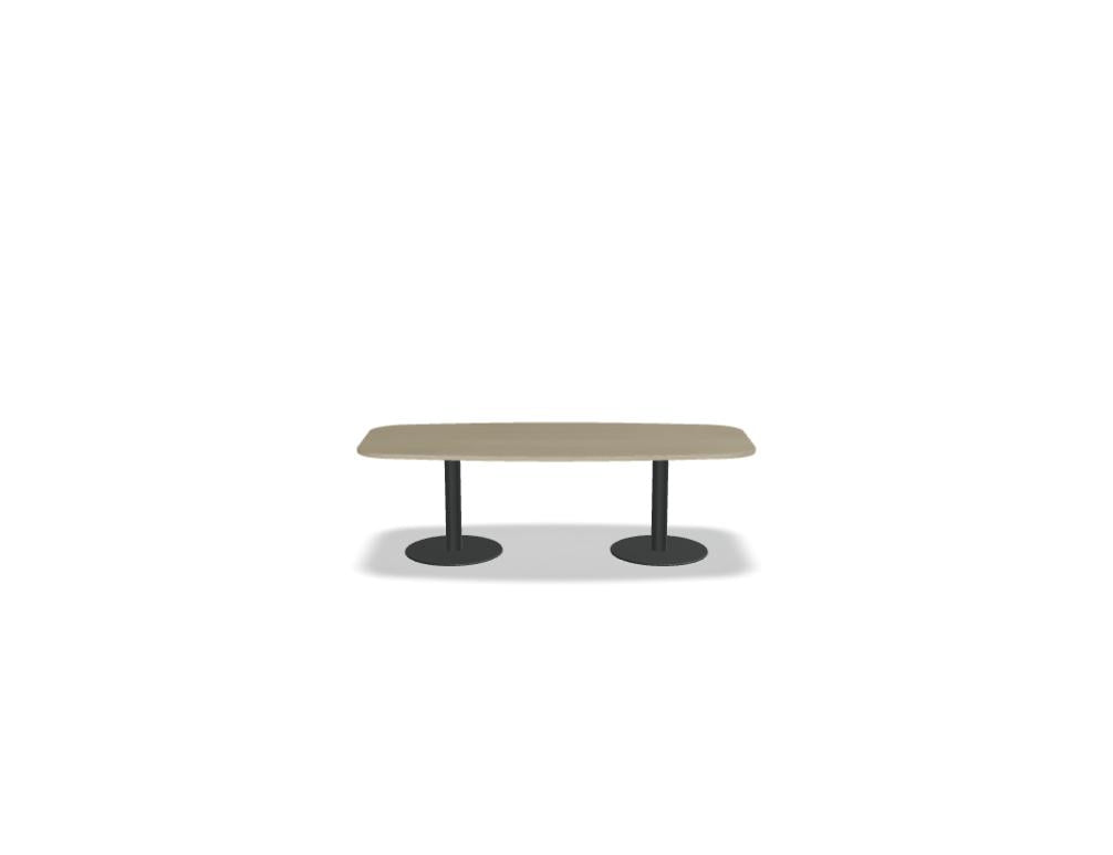 Bild des Tack ST24W Esstischs von MDD in moderner Holzoptik, rechteckige Tischplatte, stabiler Metallrahmen, neutrale Farbgebung, ideal für Essbereich und Wohnzimmer.