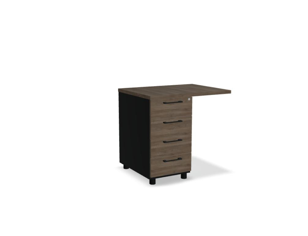 Bild eines minimalistischen Basic KT864 Standcontainers der Marke Mdd aus der Produktlinie Korpus. Das Foto zeigt eine schlichte, moderne Möbelkomponente in neutralem Holzton mit klaren Linien und funktionalem Design, geeignet als Aufbewahrungslösung im Wohn- oder Arbeitsbereich.