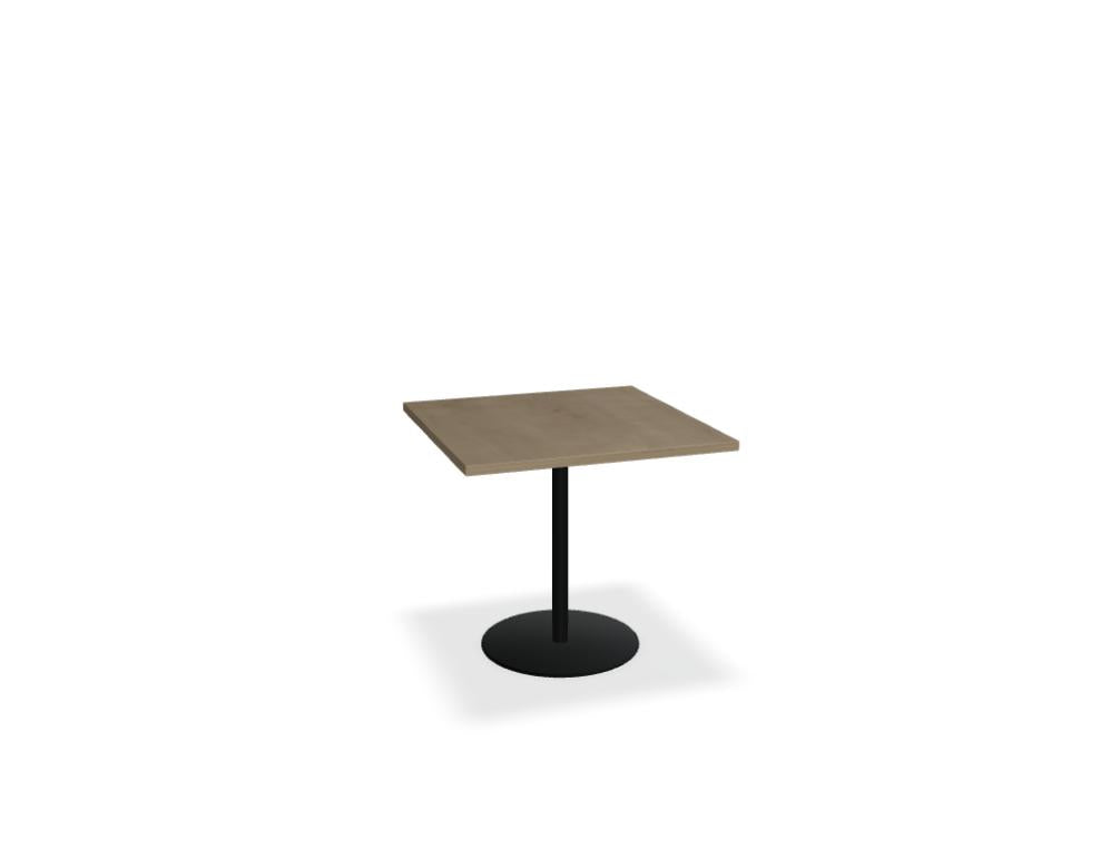 Kaffeetisch Tack ST08K, moderner Esstisch aus Holz mit klaren Linien, runder Form, matte Oberfläche und schmalen Füßen, ideal für Esszimmer-Charakter.