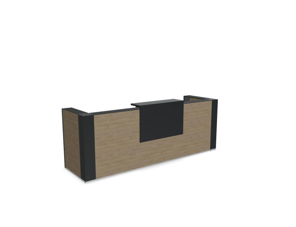 Tera TRA24 Empfangstheke von Mdd: modulares Desk-Design mit heller Front, Holzdetails und klarer Linienführung.