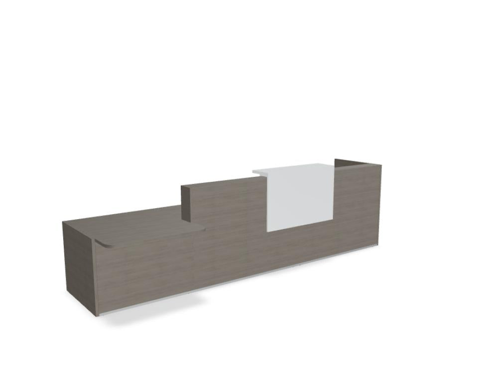 Modulare Empfangstheke Tera TRA41L von Mdd in moderner Optik, ideal für professionelle Empfangsbereiche.