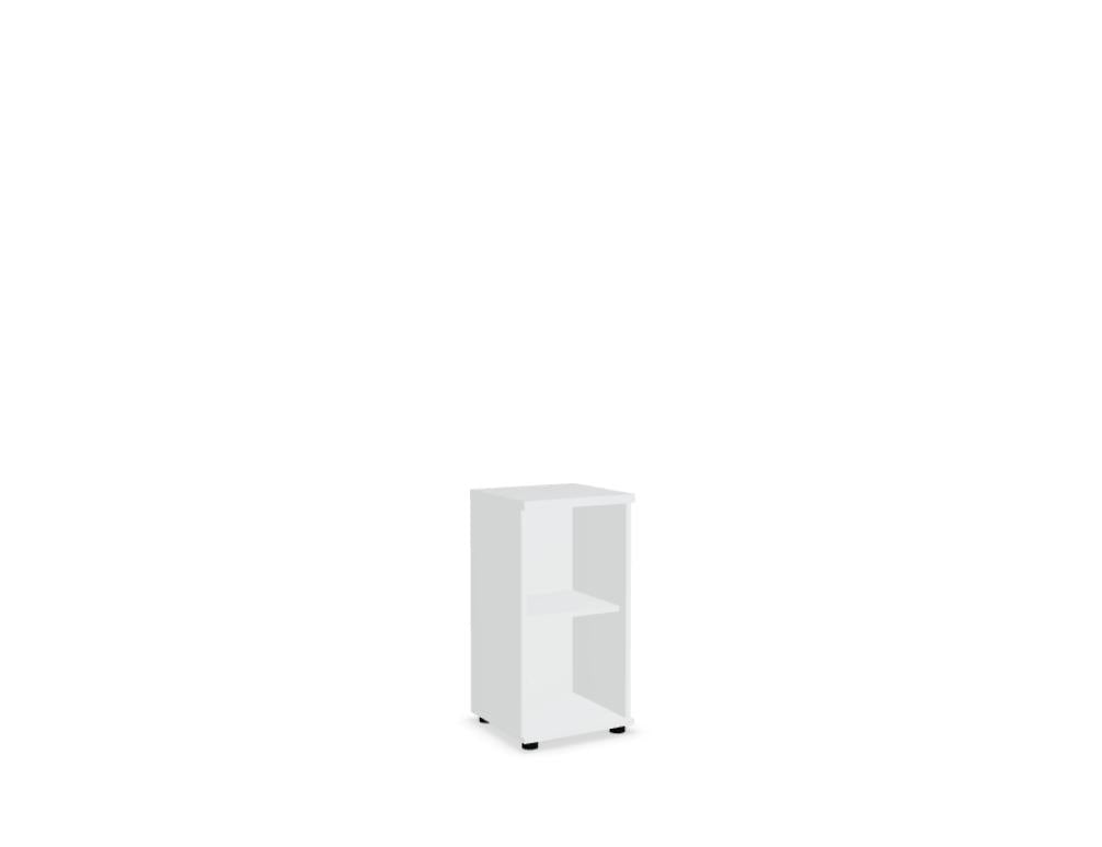 Mdd Basic K2902 Standregal in moderner Büroeinrichtung, offenes Regal mit mehreren Fächern für Ordner und Dekor.