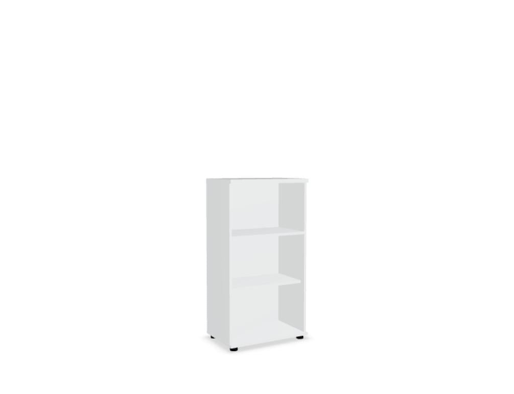 Bild zeigt das Regal Basic K3503 aus der MDD-Standregal-Serie, stabiles Holz- oder Holzoptik-Regal mit mehreren Ebenen in ruhigen, hellen Tönen – ideal als praktisches Aufbewahrungsmöbel im Wohnzimmer oder Büro.