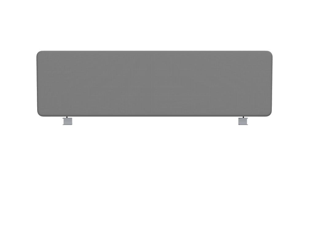Grünes gepolstertes Paneel Twin für Schreibtische von Mdd, Spanplattenkonstruktion mit Stoffbezug und Dekorleiste, montiert mit Metallhalterung.