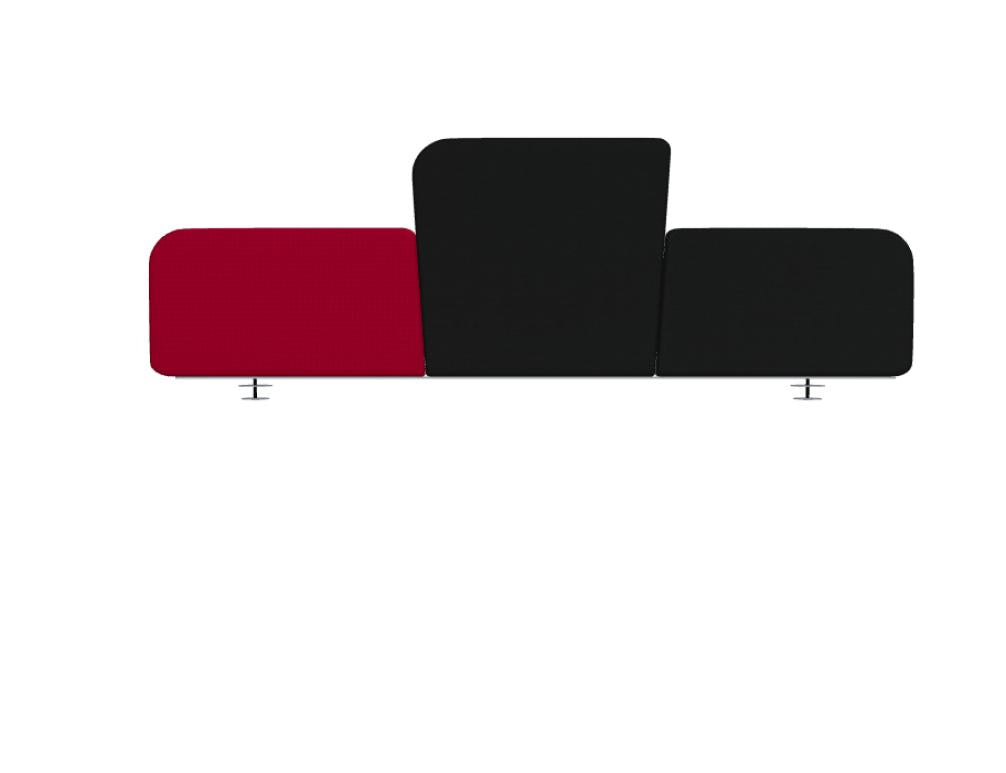 Bild zeigt das Twin ZUT38 Paneel für Schreibtische, elegantes, flaches Desk-Accessory-Panel in neutraler Farbgebung, ideal zur Organisation und Kabelführung am Arbeitsplatz