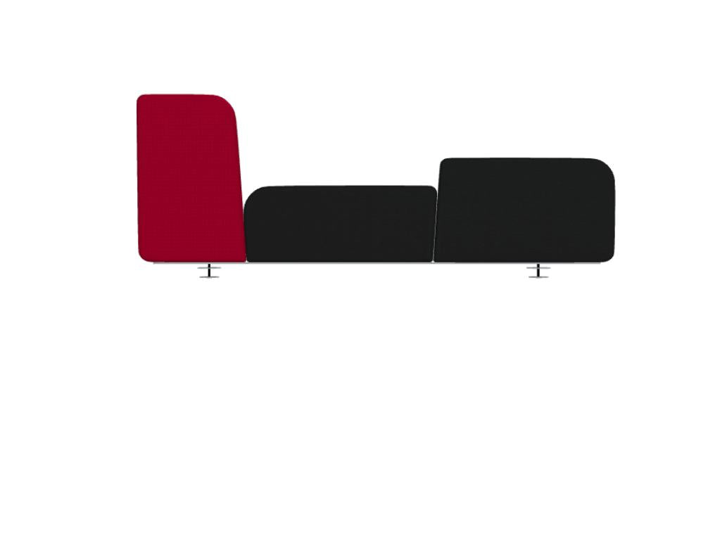 Bild zeigt das Twin ZUT46 Paneel für Schreibtische von Mdd, dezentes, modernes Design in grauer Farbgebung, ideal zur flexiblen Arbeitsplatzgestaltung