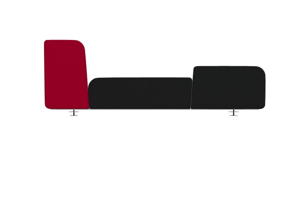 Bild eines Twin ZUT48 Paneel-Systems für Schreibtische von MDD, elegantes, modernes Desk-Panel mit feiner Holzoptik, neutralgraue Farbe und klare Linien