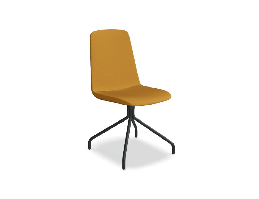 UKP17 Stuhl Drehbasis von Ulti – robuste Drehbasis-Mechanik eines Drehstuhls, silbernes Metallgestell, zwart/anthrazit Sitz, stabile Kolben-/Gelenkstruktur, geeignet für Ergonomie und flexible Bewegung