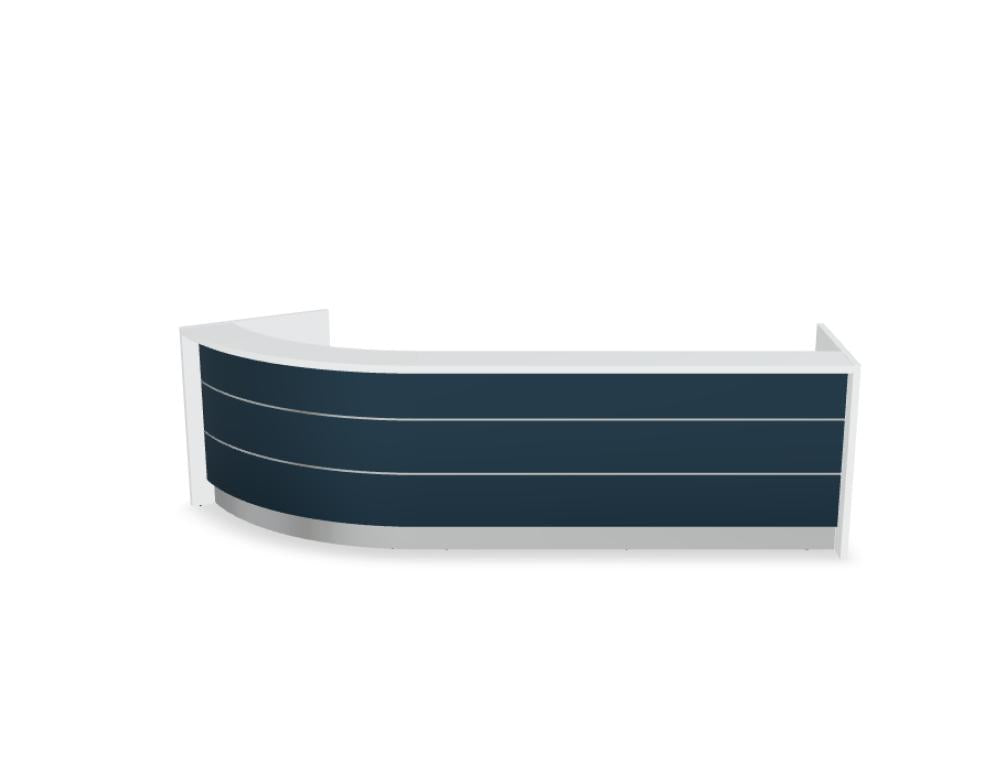 Valde LAV83L Empfangsdesk von Mdd, modulare Theke mit geradlinigem Design und eleganter Front für moderne Büros
