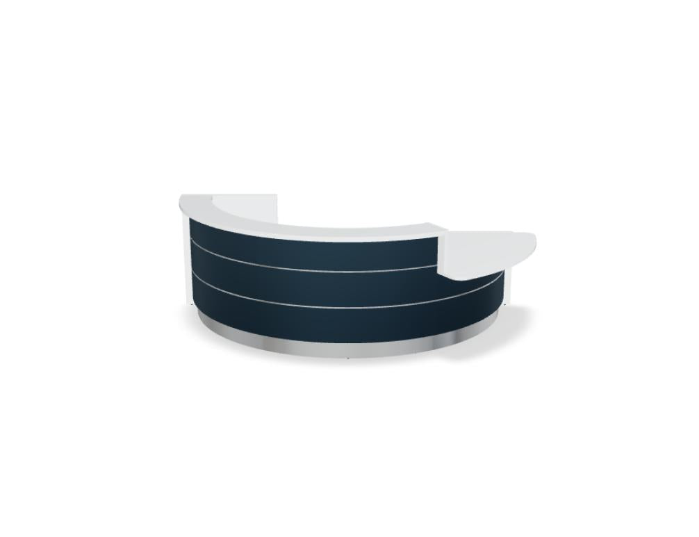 Valde LAV09L modulare Empfangstheke von Mdd in Lavendel, moderner Empfangsdesk mit geradlinigem Design