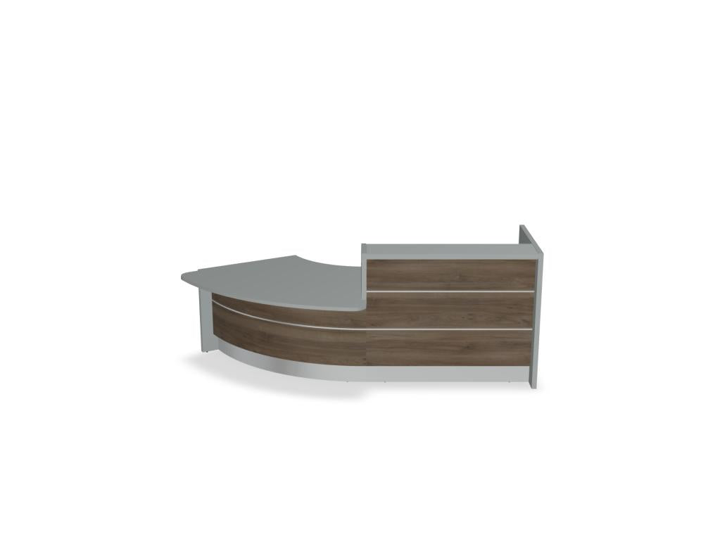 Valde LAV89L modulare Empfangstheke von Mdd in modernem Design, ideal für stilvolle Empfangsbereiche und Büros.