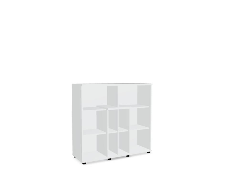 Bild des Standregals Standard A3506 von Mdd: Dreistufiges Regal aus Metall in neutralen Tönen, robustes Regal für Büro oder Wohnzimmer, mit klaren Linien und zeitlosem Design.