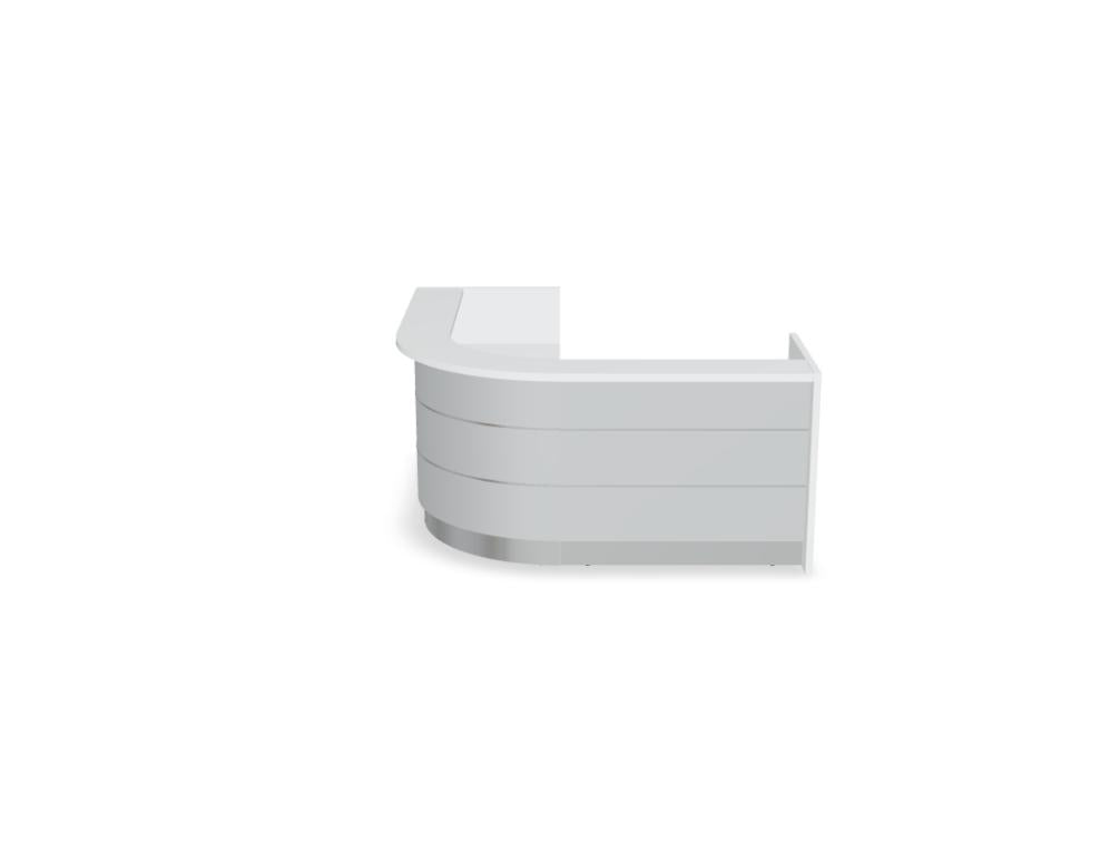 Valde LAV131L Empfangstheke von Mdd in hellem Finish, modulare Rezeption mit klaren Linien und moderner Frontgestaltung