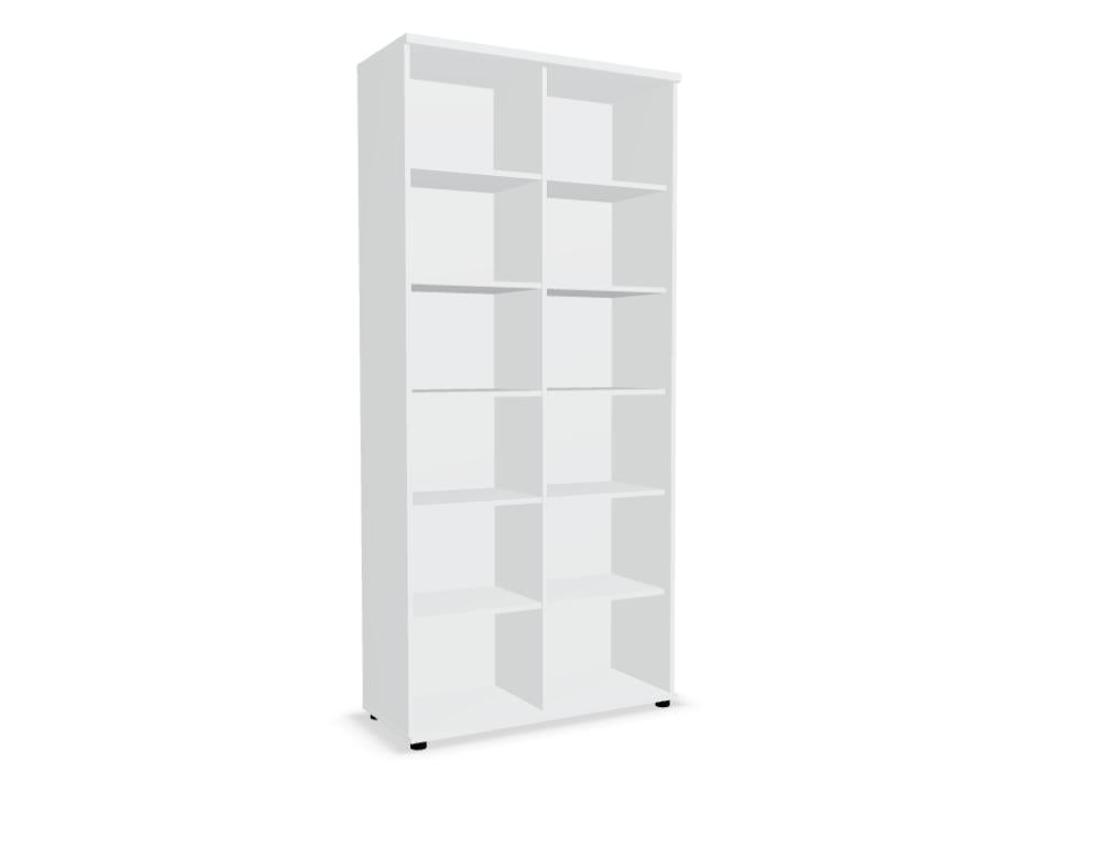 Bild eines modernen Standard A6505 Standregals von Mdd in heller Holzoptik mit stabilen Metallrahmen, freistehend, geeignet für Wohnzimmer oder Büro, einfache Montage