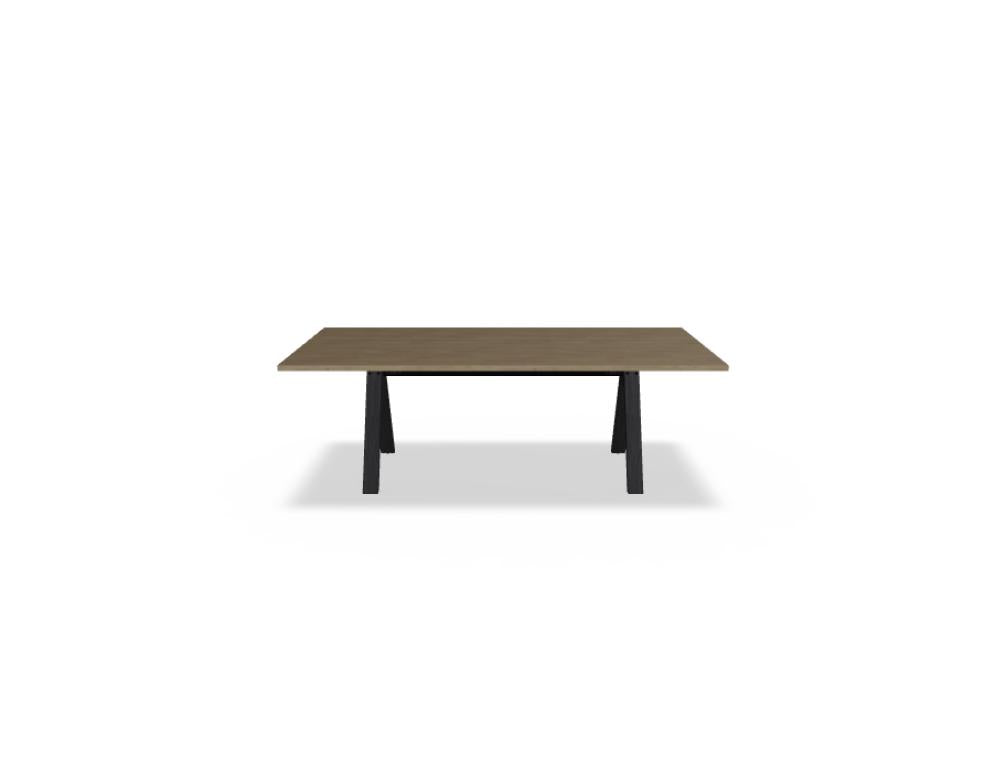 Bild des Viga V220SM Esstischs von Mdd in Holzoptik, rechteckige Form, helle Oberfläche, stabile Beinkonstruktion, modernes, zeitloses Design – ideal für Essbereich und Dining-Ramily.