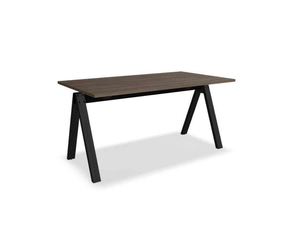 Hochtisch Viga V1819M von MDD: Moderner Barhochtisch mit schlanker Metallkonstruktion, geräumiger Rundtischplatte und minimalistischem Design in neutralen Tönen.
