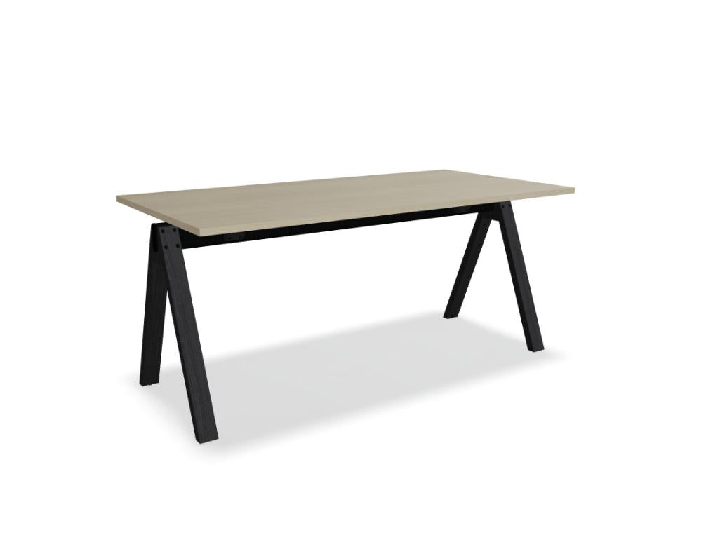 Mdd Viga V2019M Hochtisch mit Holzplatte und Metallgestell, moderner Stehtisch für Büro, Meeting und Lounge