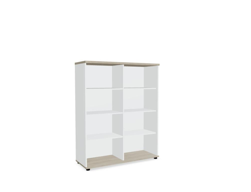 Mdd Standard A4506K Standregal mit offenen Fächern, moderner Büro-Look, ideal zur übersichtlichen Aufbewahrung