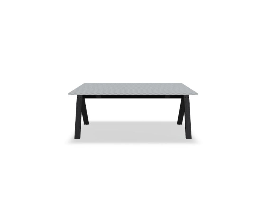 Viga V01M Schreibtisch von MDD mit schlanker Platte, Holzbeinen und modernem Design für stilvolle Arbeitsbereiche