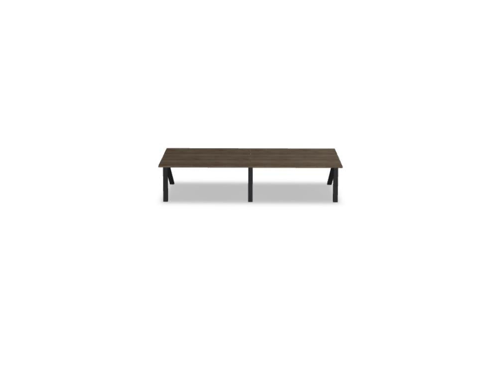Schreibtisch Viga V16ME2 von Mdd in modernes Design, helle Holzoptik, kompakte Arbeitsfläche, stabile Metallbeine, ideal für Home-Office