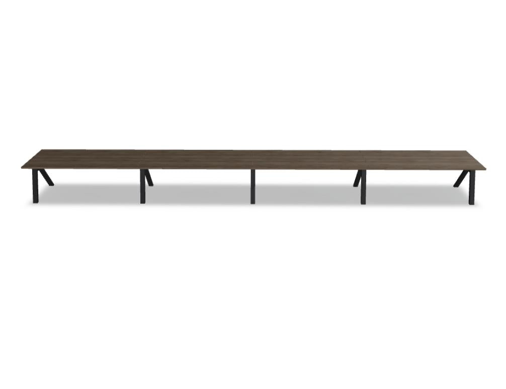 Viga V20ME4 Schreibtisch von Mdd mit schlanker Platte, Holzbeinen und modernem Gestell für stilvolle Arbeitsplätze.