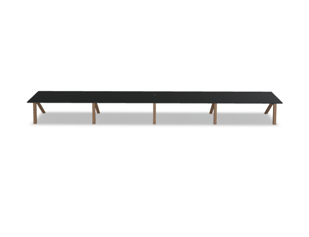 Schreibtisch Viga V18E4 aus Holz mit moderner, schlanker Oberfläche, ruhigen Linien und integrierter Ablage – ideal für Büro oder Home-Office