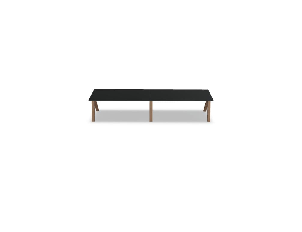 Schreibtisch Viga V18E2 der Marke Mdd, modernes Holzdesign in heller Oberfläche, geradlinig, kompakte Arbeitsfläche, ideal für Home-Office und studien. Traversenkonstruktion sichtbar.